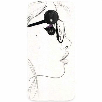 Husa silicon pentru Motorola Moto G7 Power, Girl Face Husa silicon pentru Motorola Moto G7 Power, Girl Face