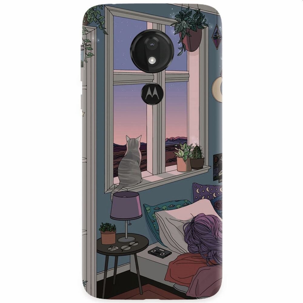 Husa silicon pentru Motorola Moto G7 Power, Girl Room