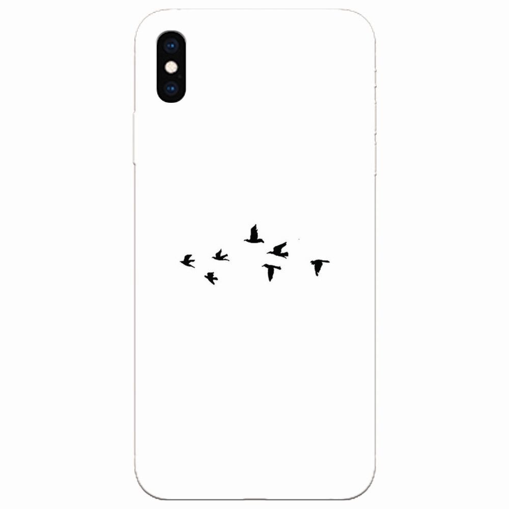 Husa silicon pentru Apple Iphone XS, Birds