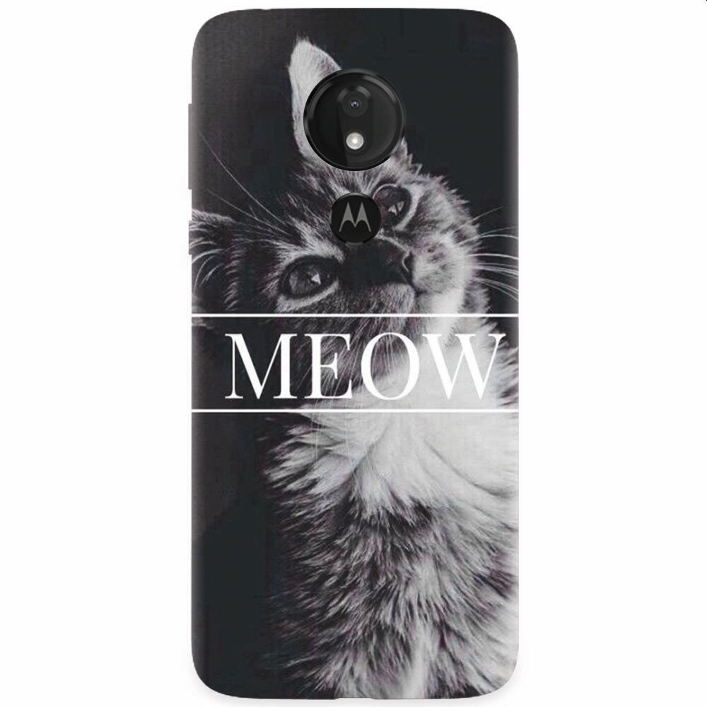 Husa silicon pentru Motorola Moto G7 Power, Meow Cute Cat