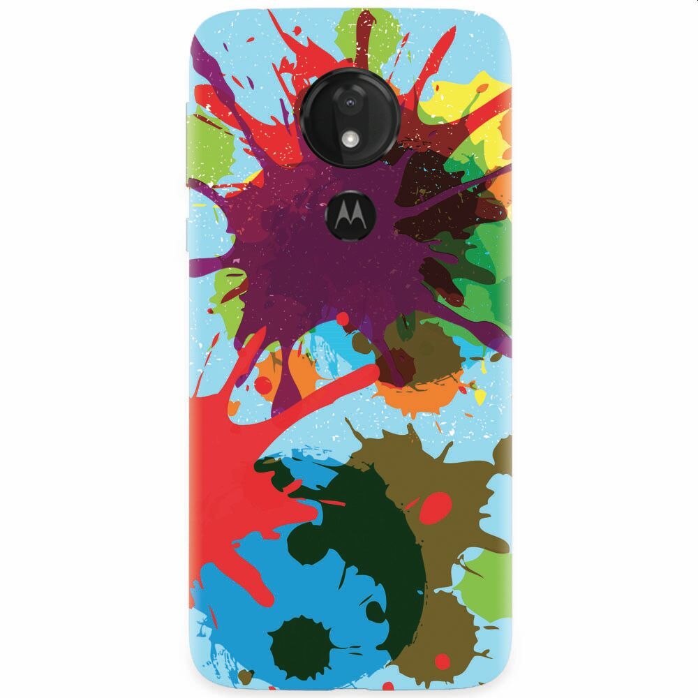 Husa silicon pentru Motorola Moto G7 Power, Holi Splash