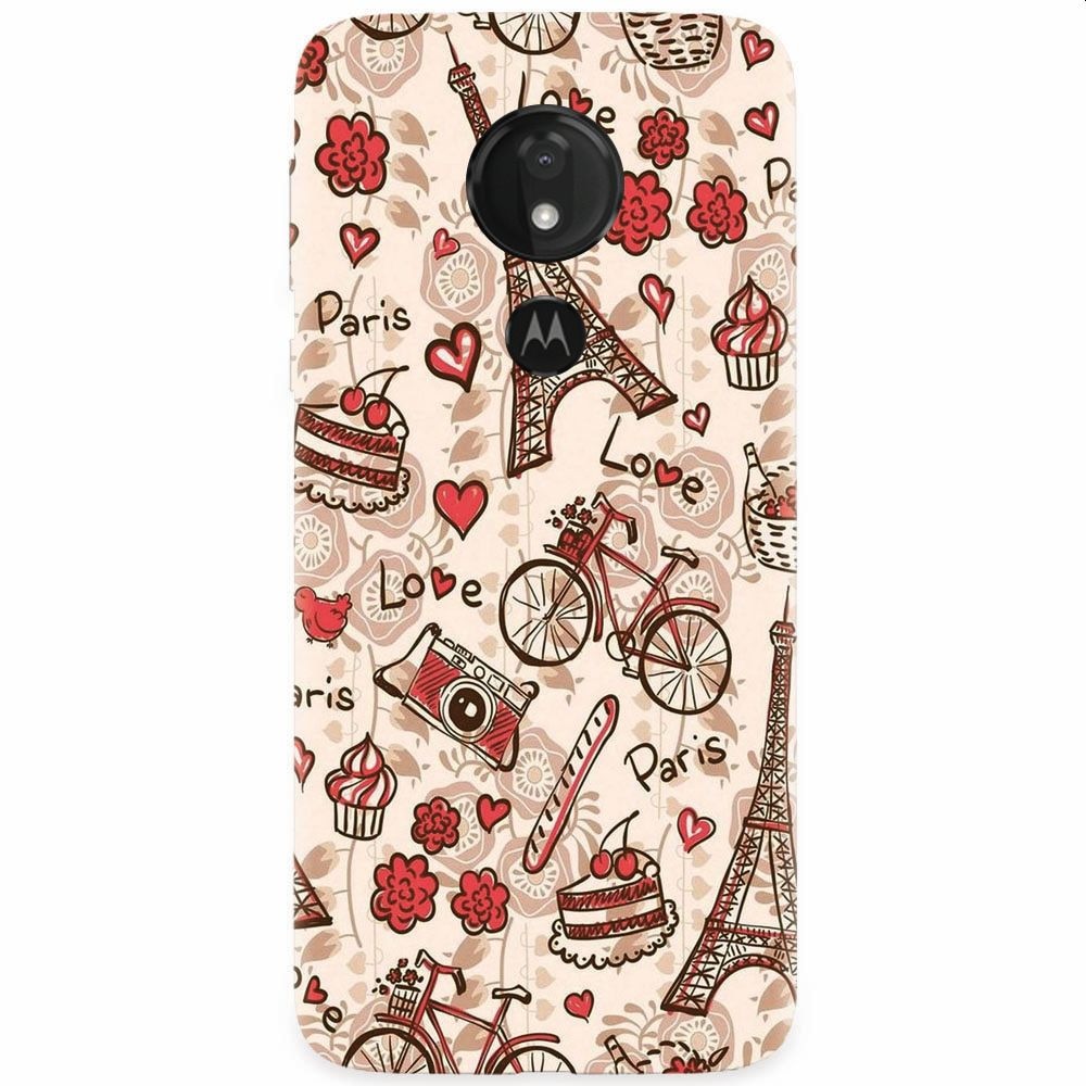 Husa silicon pentru Motorola Moto G7, Paris Love