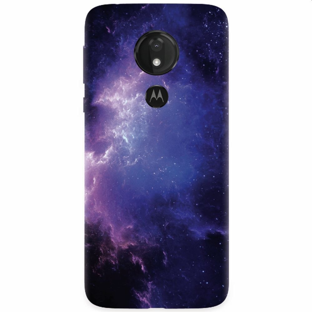 Husa silicon pentru Motorola Moto G7, Purple Space Nebula