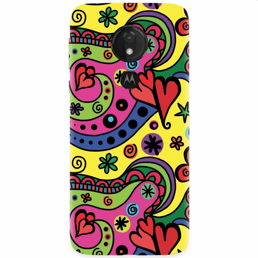 Husa silicon pentru Motorola Moto G7 Power, Heart Color