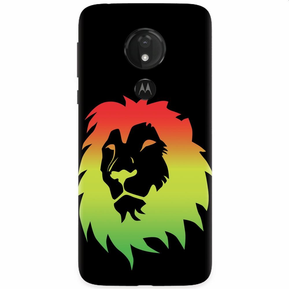 Husa silicon pentru Motorola Moto G7 Power, Rasta Color Lion