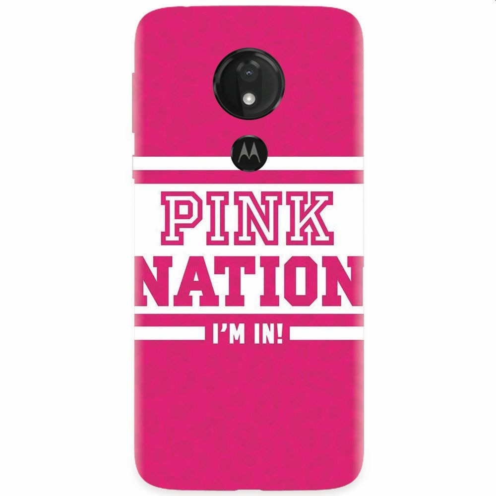 Husa silicon pentru Motorola Moto G7 Power, Pink Nation