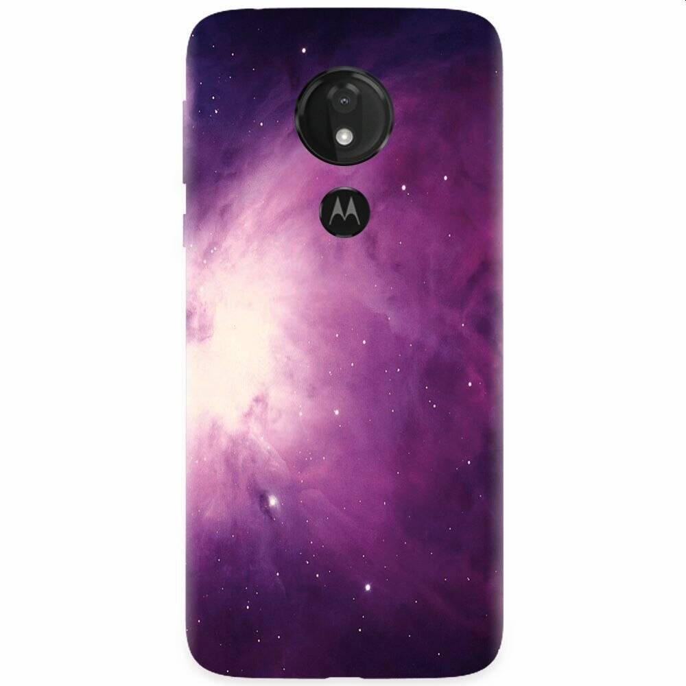 Husa silicon pentru Motorola Moto G7 Power, Purple Supernova Nebula Explosion