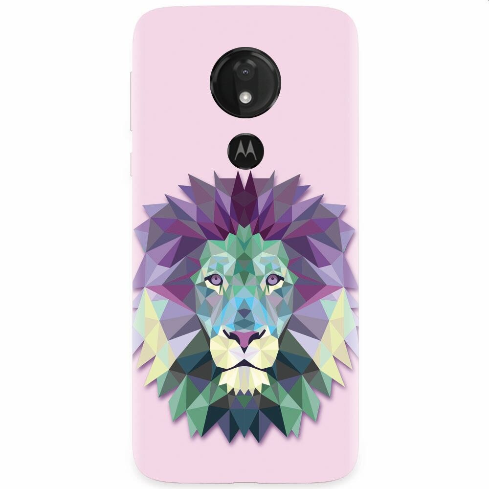 Husa silicon pentru Motorola Moto G7, Polygon Lion