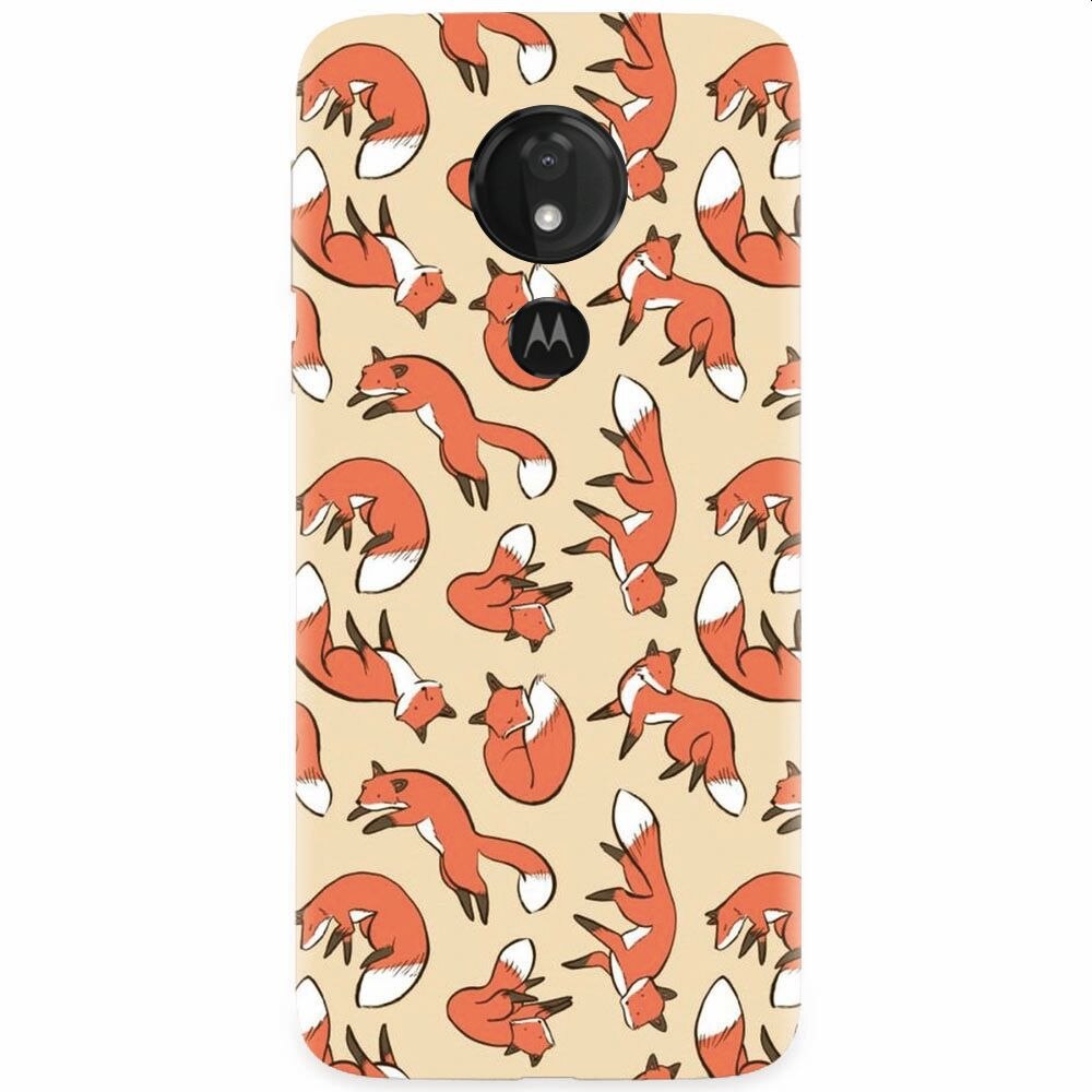 Husa silicon pentru Motorola Moto G7, Red Foxes