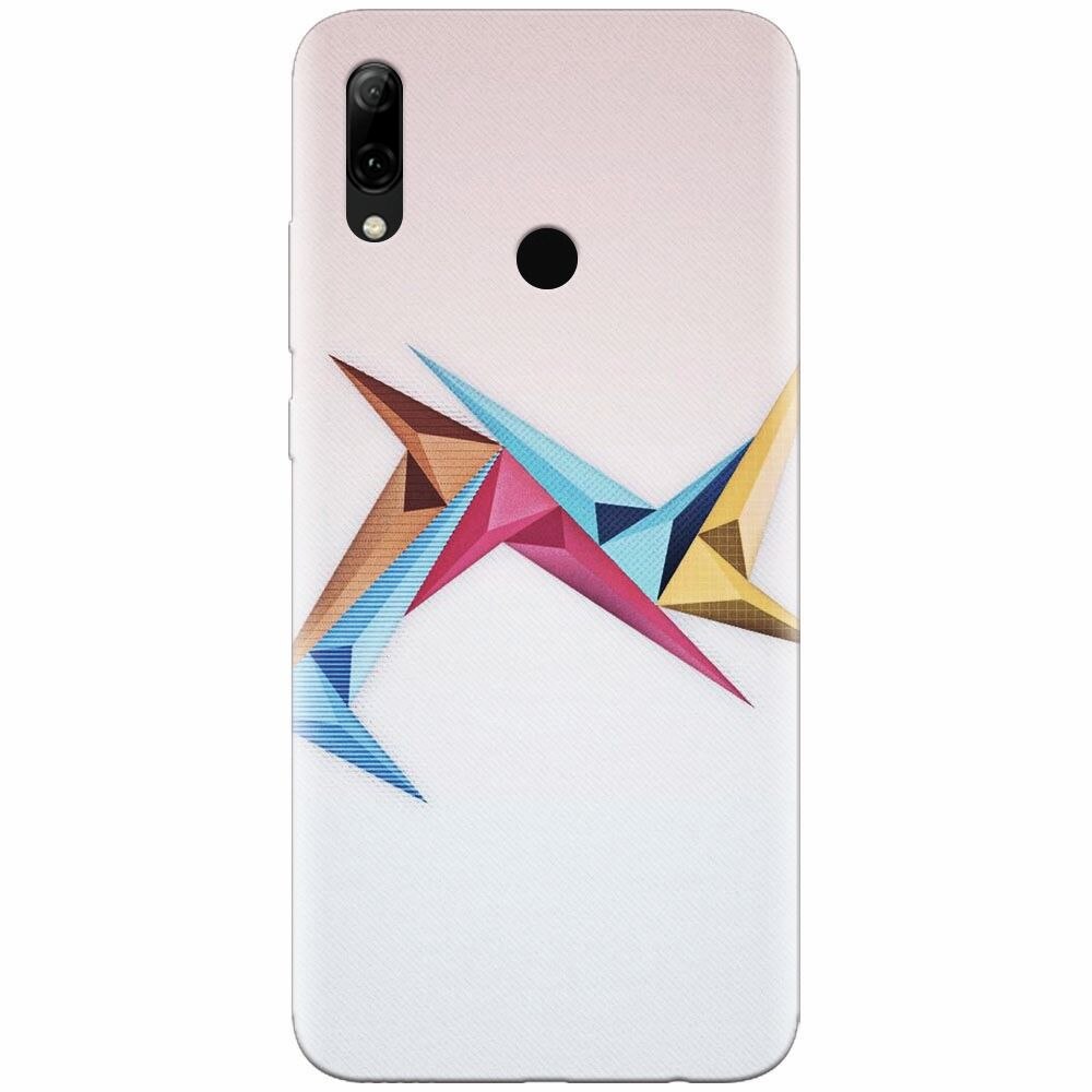Husa silicon pentru Huawei P Smart Z, Abstract Minimalistic Colors Triangles