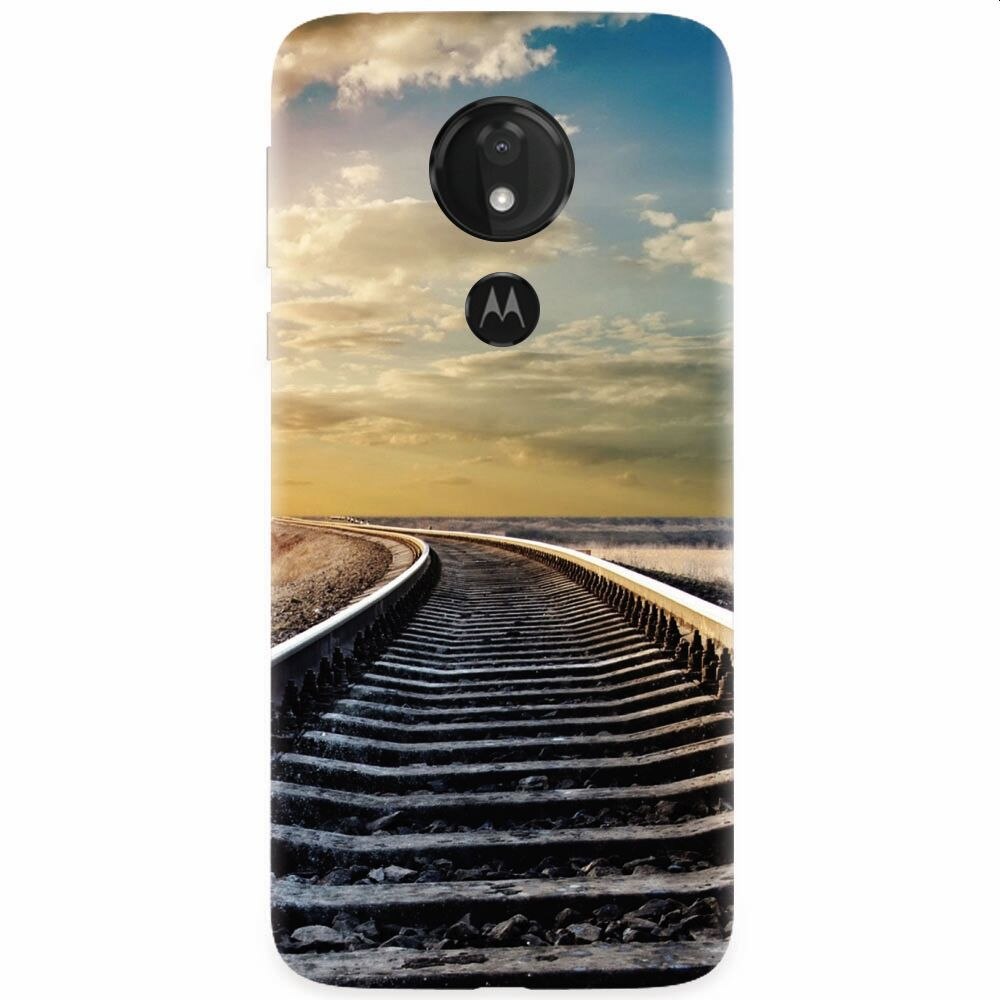 Husa silicon pentru Motorola Moto G7, Railroad Horizon