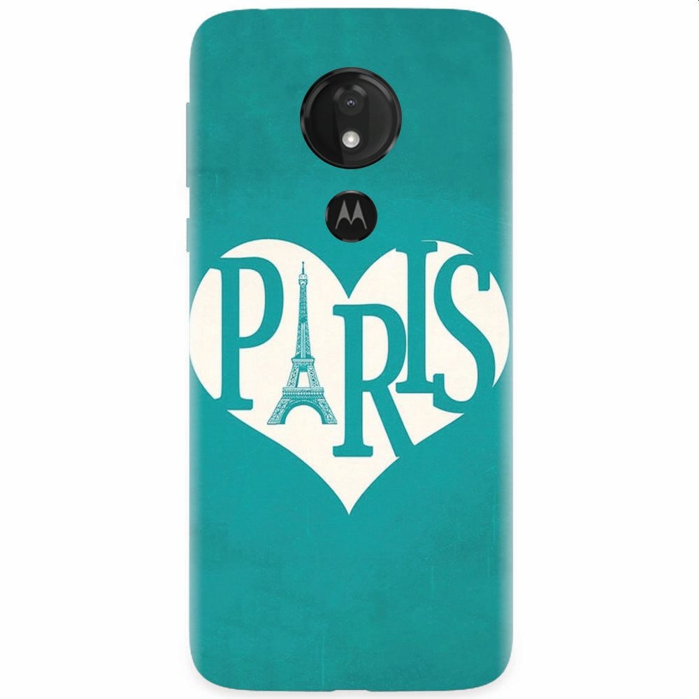 Husa silicon pentru Motorola Moto G7, I Love Paris