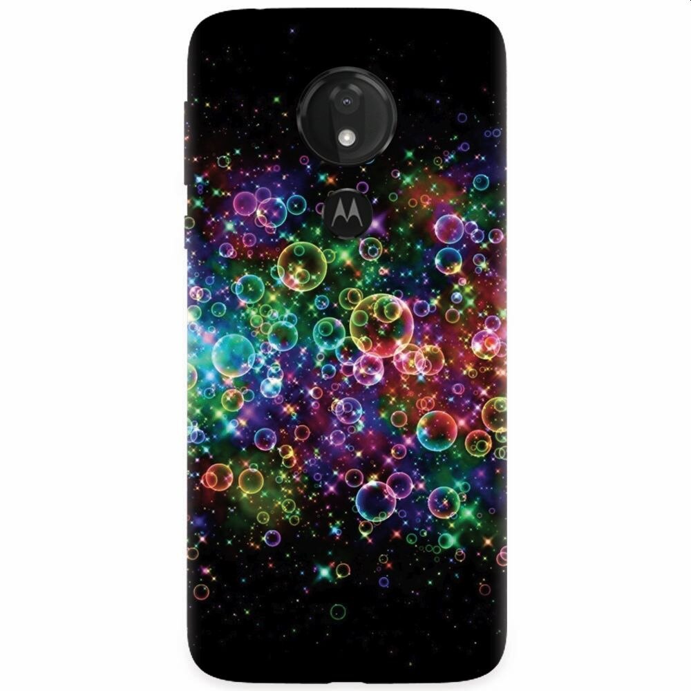 Husa silicon pentru Motorola Moto G7 Power, Rainbow Colored Soap Bubbles