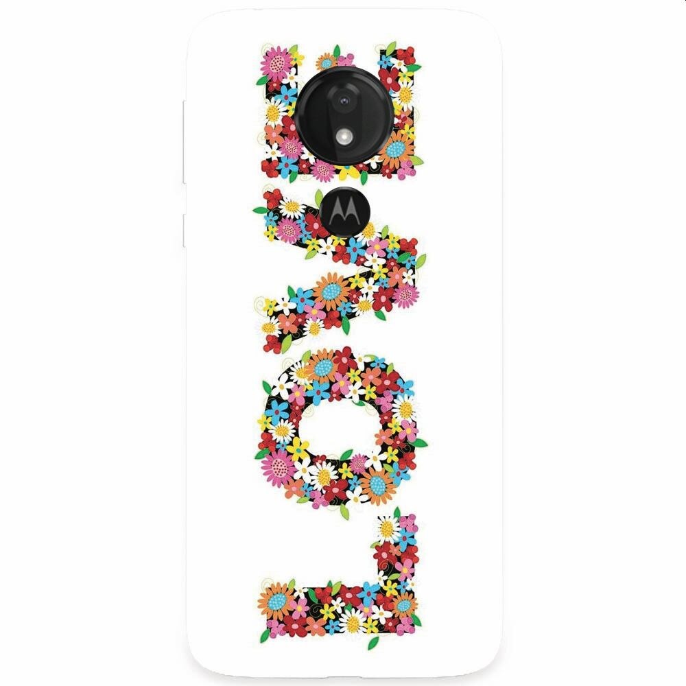 Husa silicon pentru Motorola Moto G7, Love Made By Flowers
