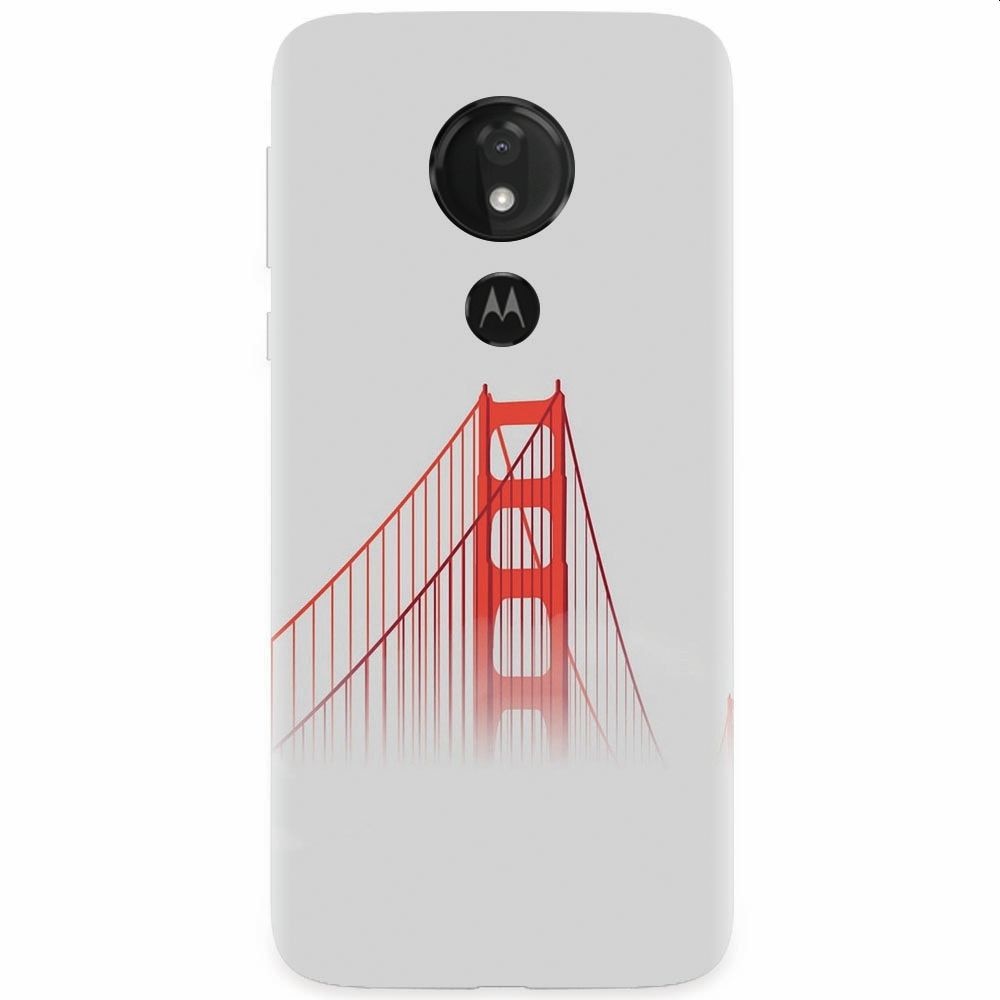 Husa silicon pentru Motorola Moto G7, Red Bridge In Clouds