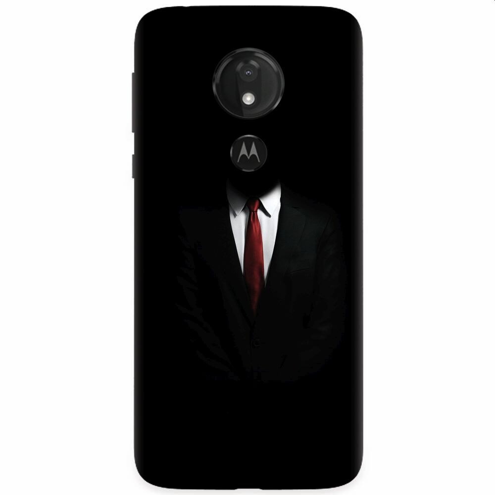 Husa silicon pentru Motorola Moto G7 Power, Mystery Man In Suit