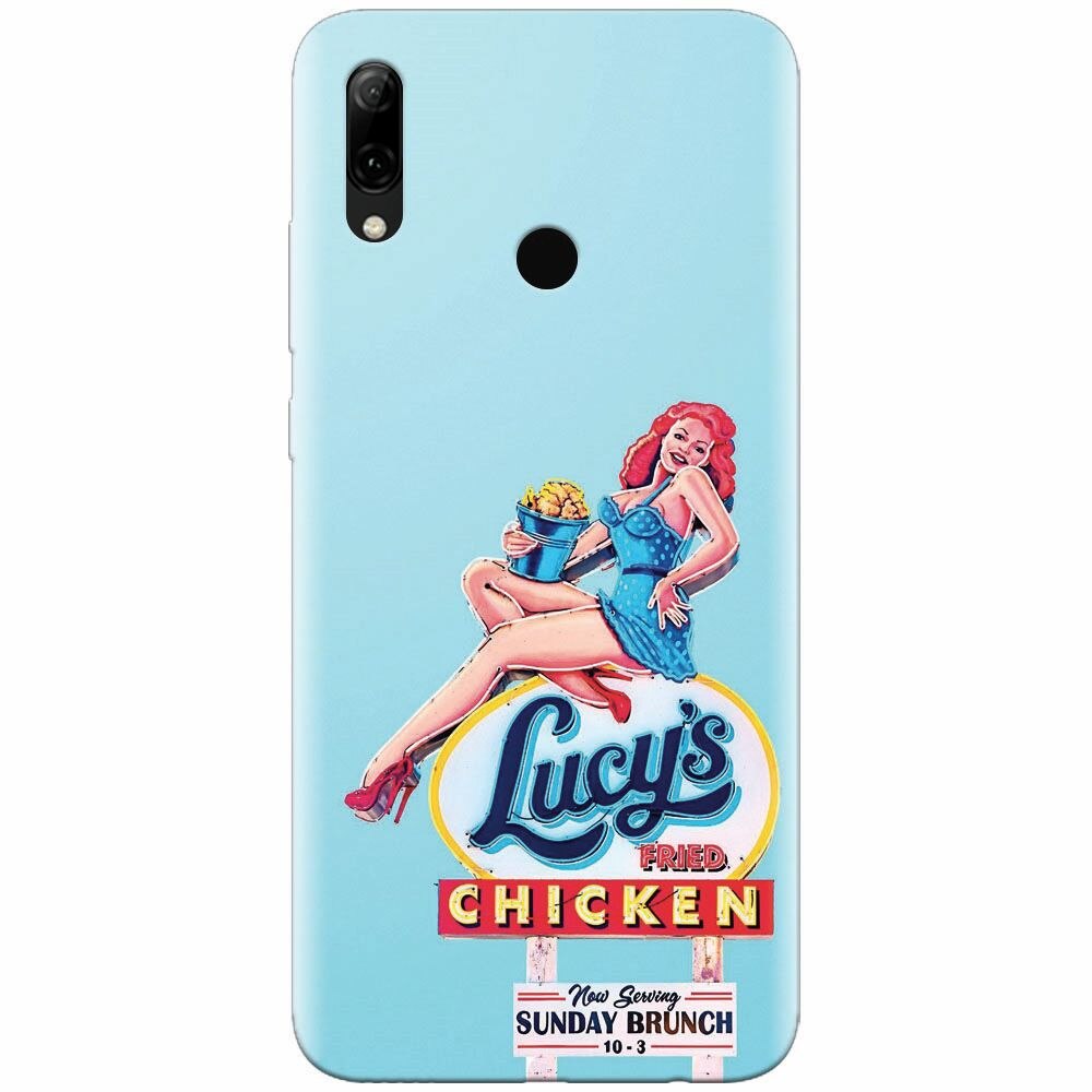 Husa silicon pentru Huawei P Smart Z, American Vintage Restaurant Sign