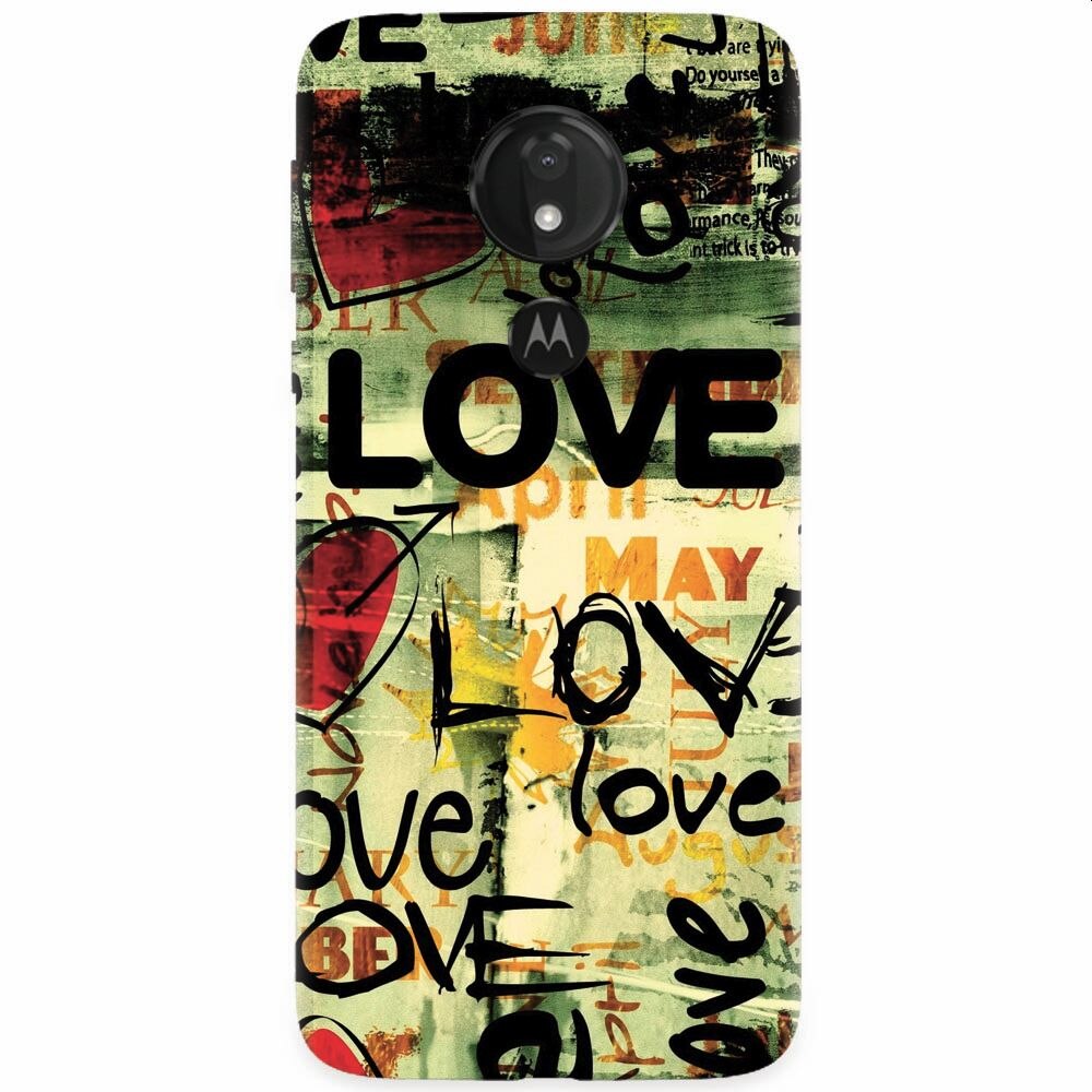 Husa silicon pentru Motorola Moto G7 Power, Love Artwork