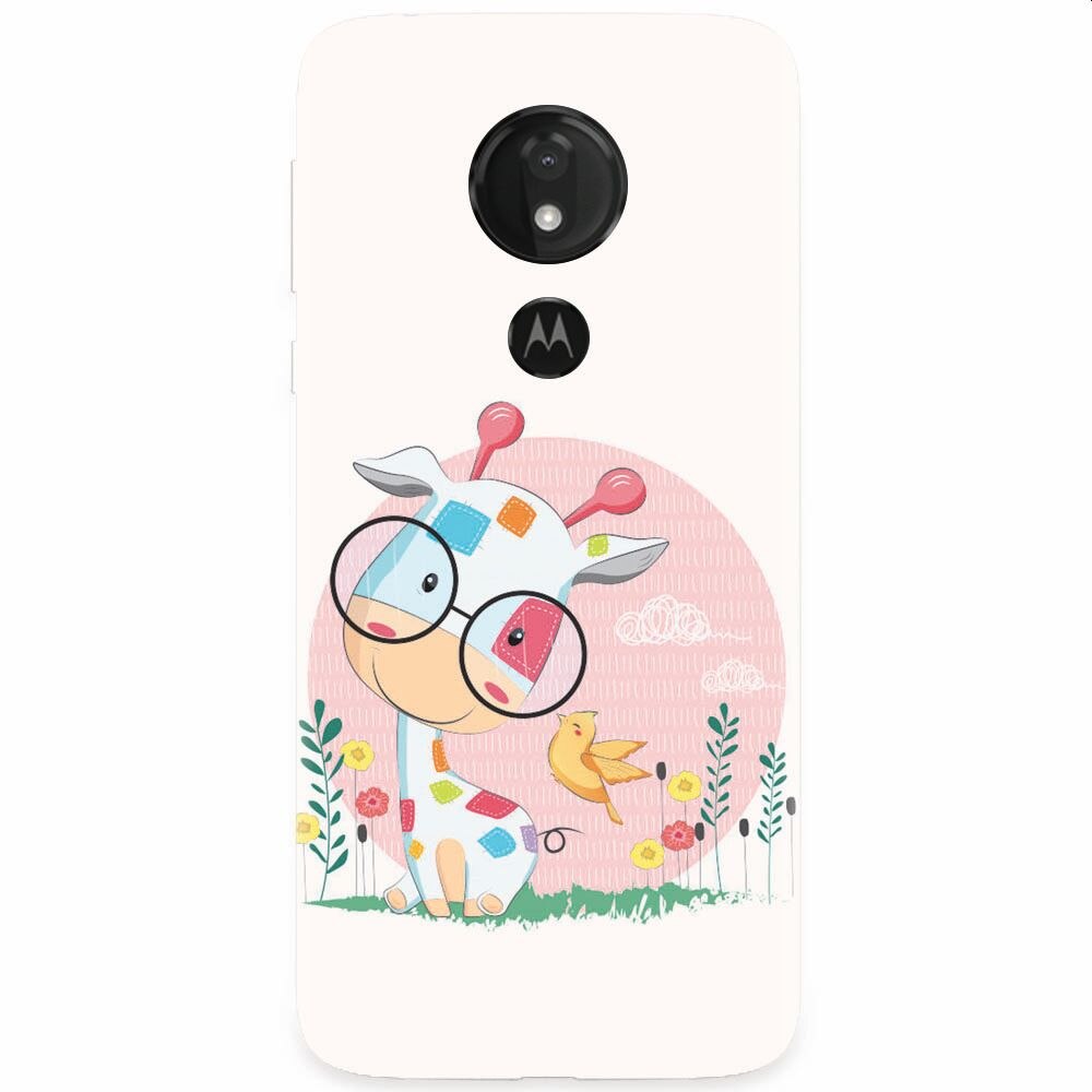 Husa silicon pentru Motorola Moto G7 Power, Baby Giraffe