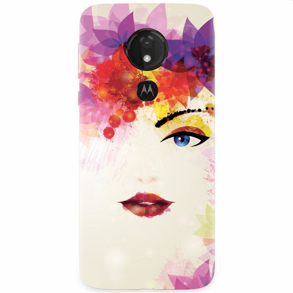 Husa silicon pentru Motorola Moto G7, Pretty Face