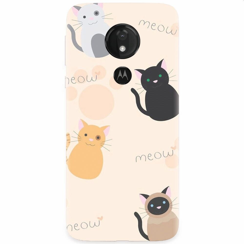Husa silicon pentru Motorola Moto G7, Meow