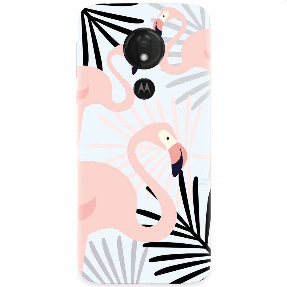 Husa silicon pentru Motorola Moto G7, Flamingo