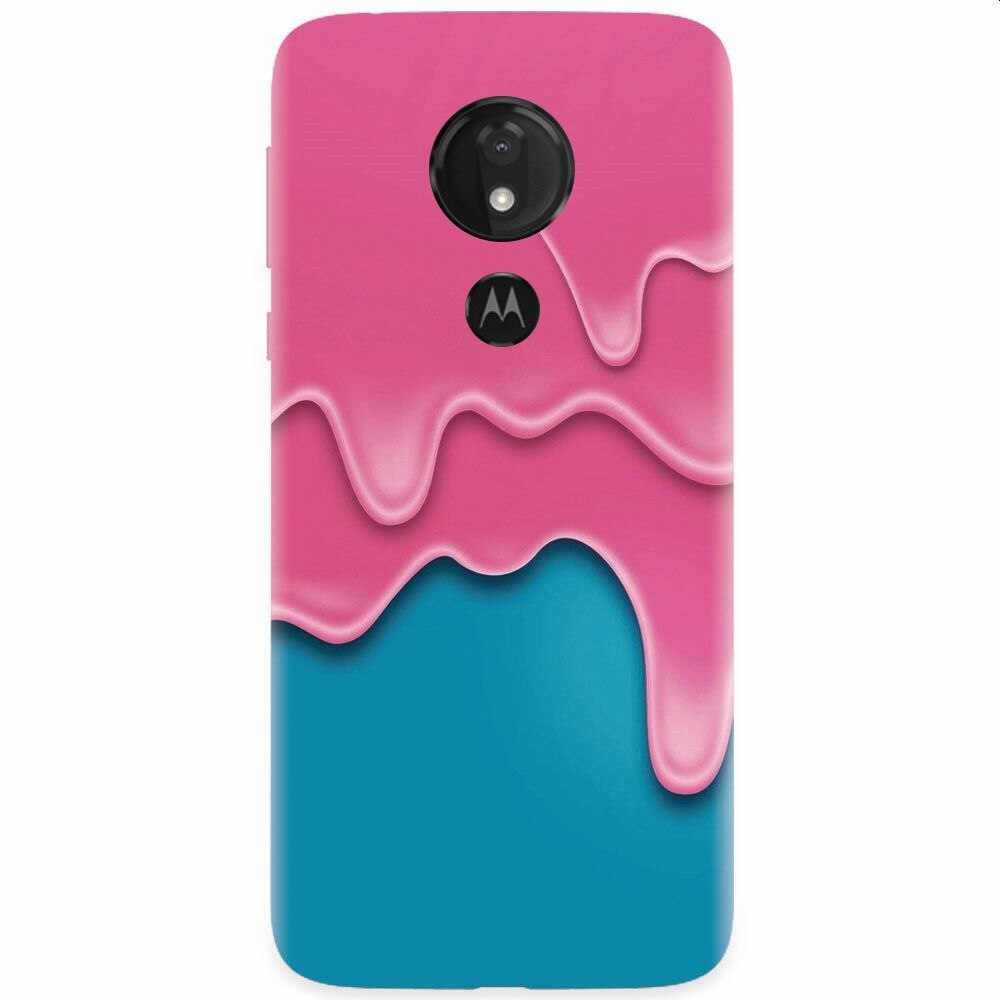 Husa silicon pentru Motorola Moto G7 Power, Pink Liquid Dripping