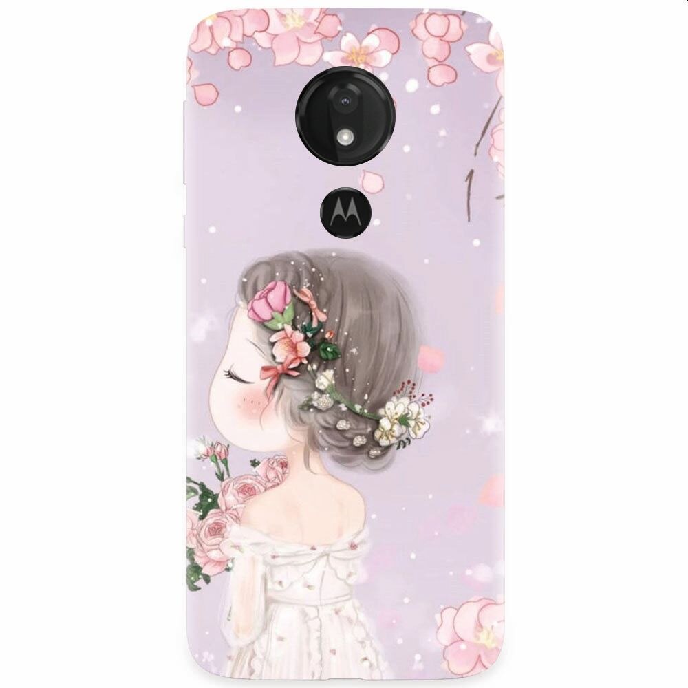 Husa silicon pentru Motorola Moto G7 Power, Girl 001