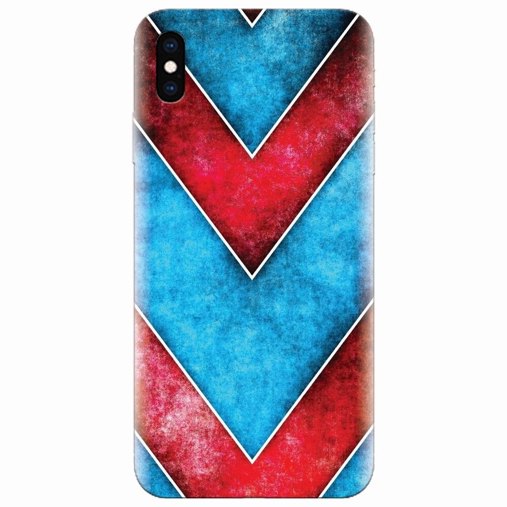 Husa silicon pentru Apple Iphone XS Max, Blue And Red Abstract