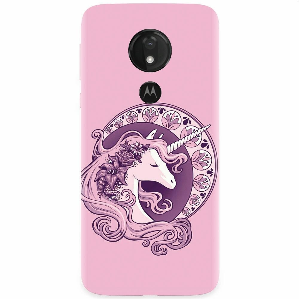 Husa silicon pentru Motorola Moto G7, Purple Unicorn