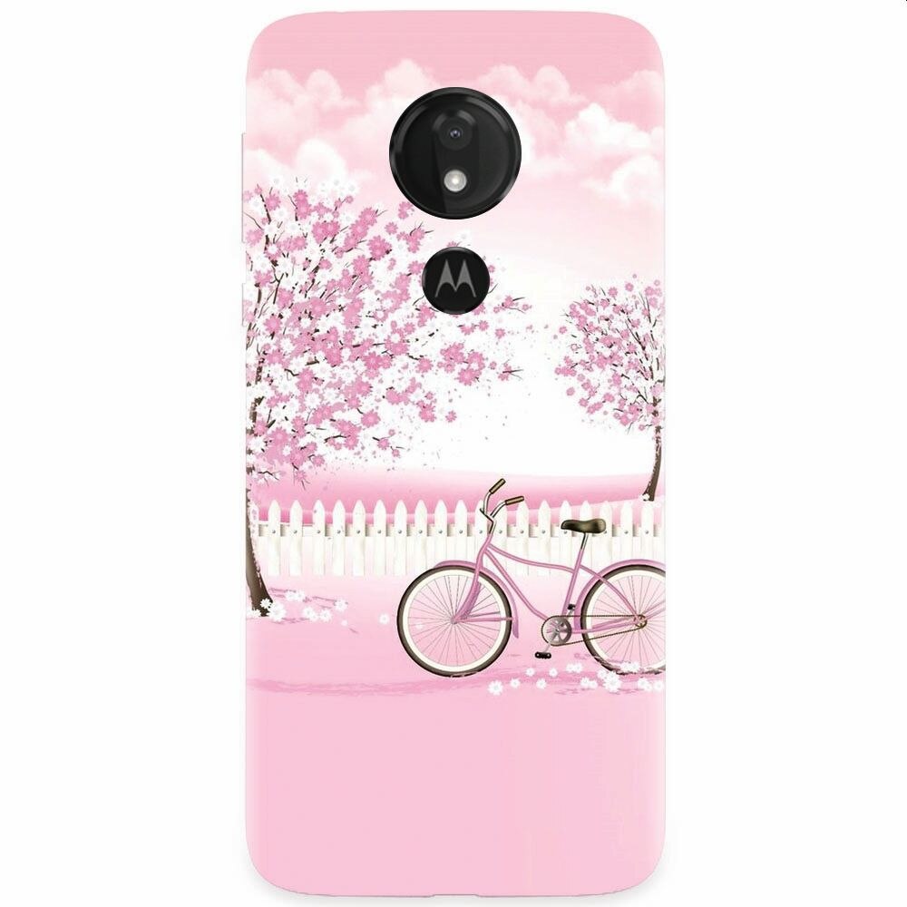 Husa silicon pentru Motorola Moto G7 Power, Pink Spring
