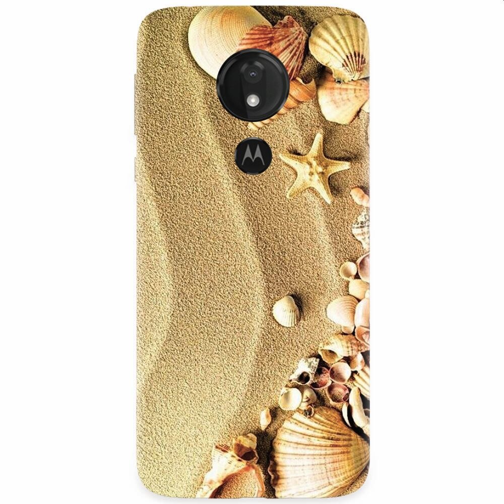 Husa silicon pentru Motorola Moto G7 Power, Beach Sand Gold