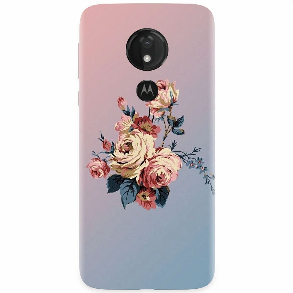 Husa silicon pentru Motorola Moto G7 Power, Roses