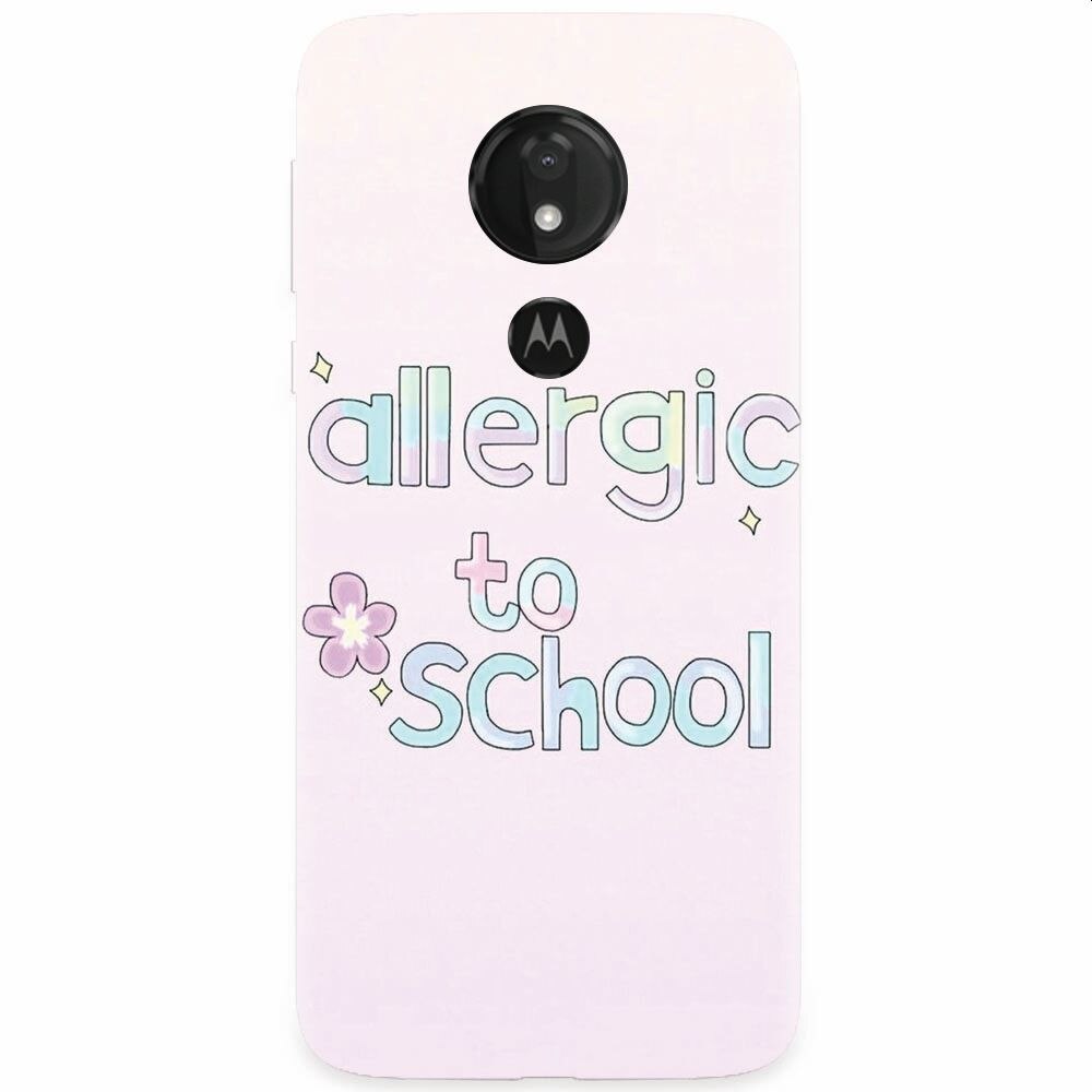 Husa silicon pentru Motorola Moto G7 Power, Allergic To School