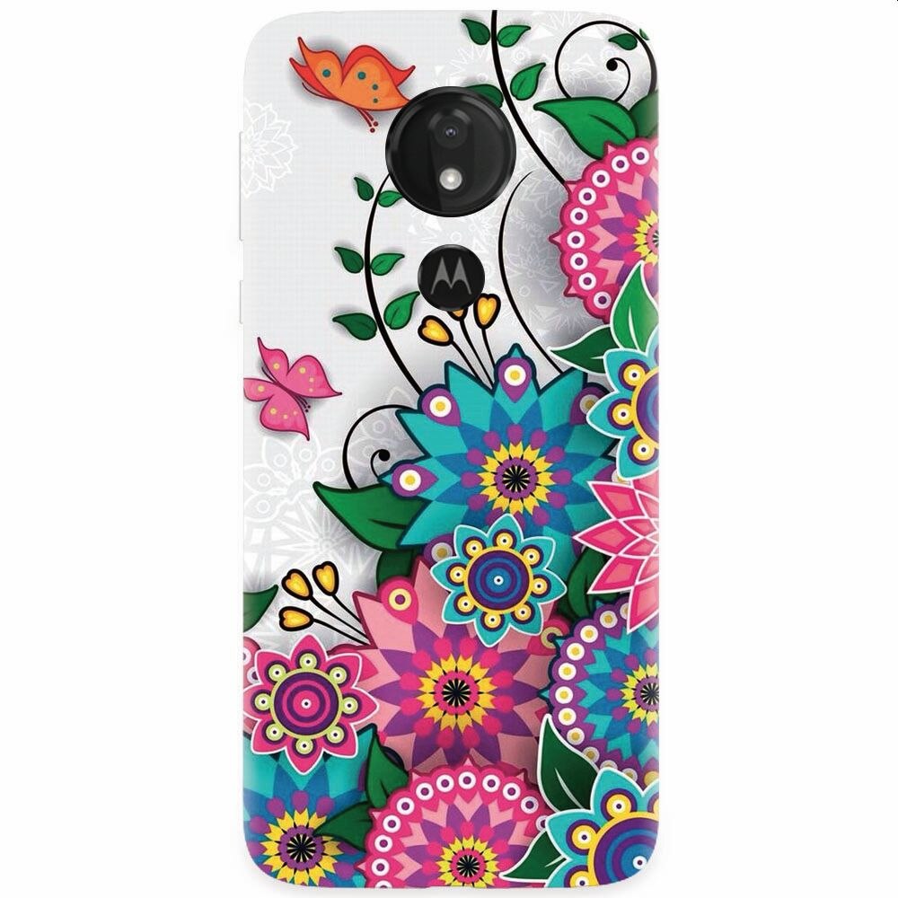 Husa silicon pentru Motorola Moto G7 Power, Mandala Flowers