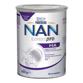 Lapte praf Nestle NAN ExpertPro HA, de la nastere, 400g Lapte praf Nestle NAN ExpertPro HA, de la nastere, 400g