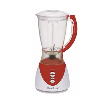 Blender cu Maruntitor de Legume 2 in 1 Hausberg,300 W,3 Viteze, Pulse, Vas 1.5 Litri Blender cu Maruntitor de Legume 2 in 1 Hausberg,300 W,3 Viteze, Pulse, Vas 1.5 Litri