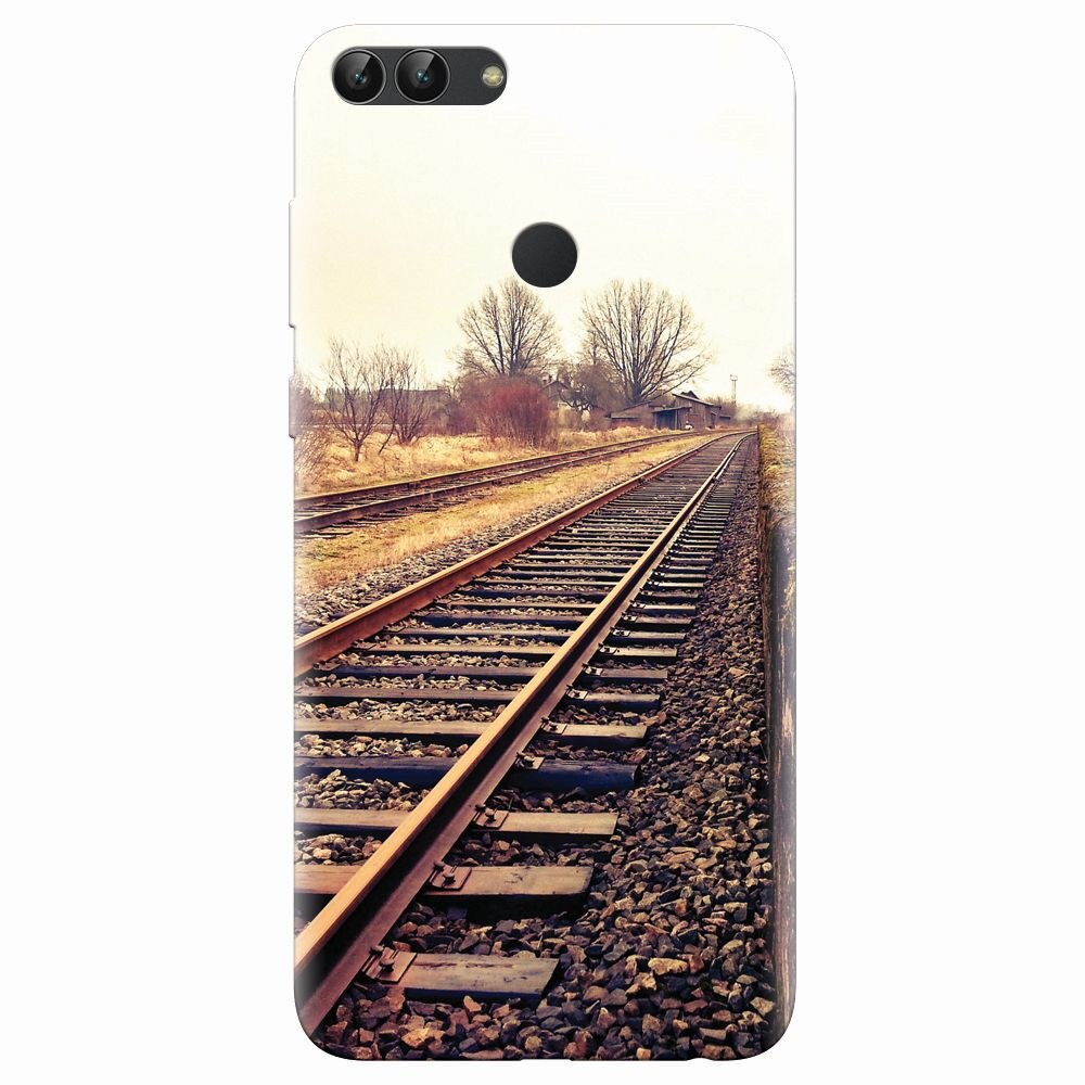 Husa silicon pentru Huawei P Smart, Railroad