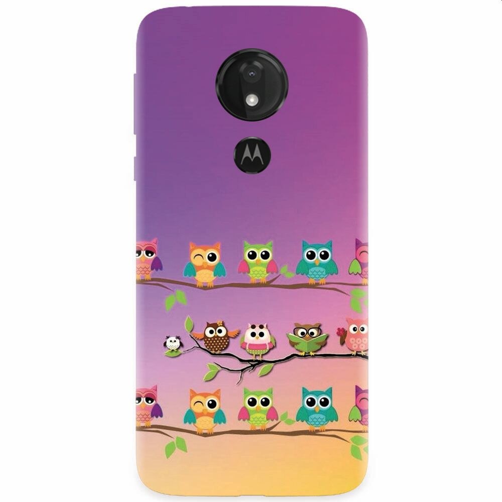 Husa silicon pentru Motorola Moto G7 Power, Owls