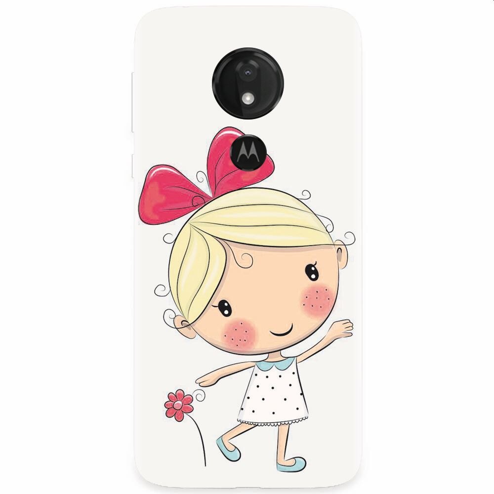 Husa silicon pentru Motorola Moto G7, Fetita