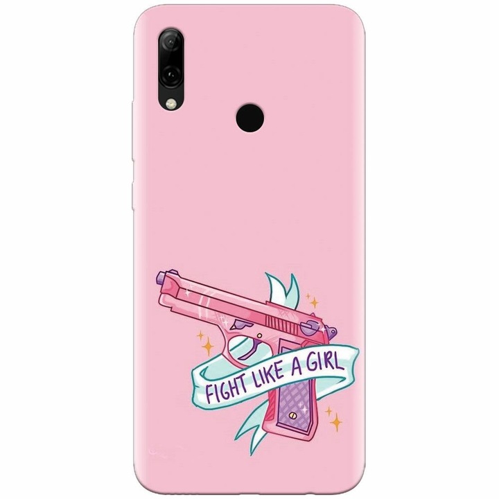 Силиконов кейс съвместим с Huawei P Smart Z, Fight Like A Girl
