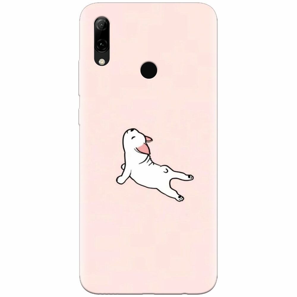 Husa silicon pentru Huawei P Smart Z, Cute Dog Streching