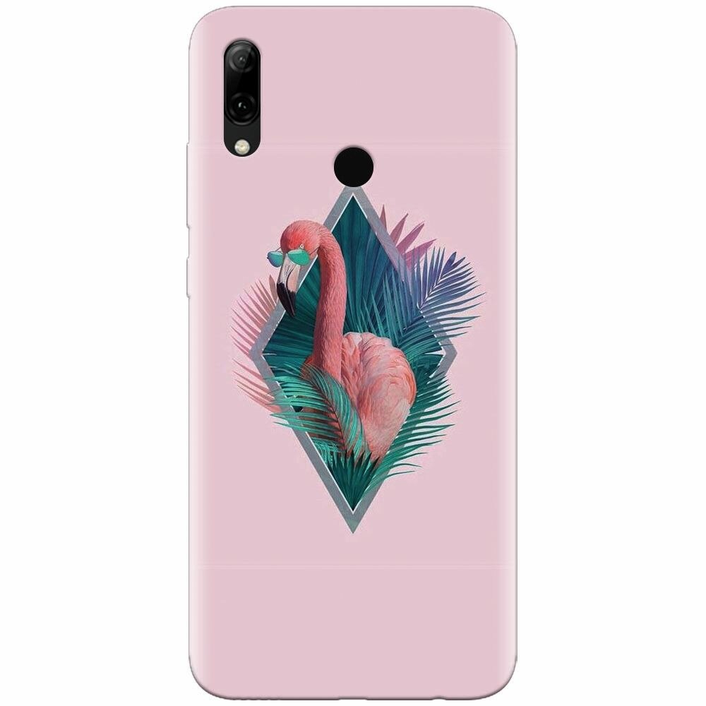 Husa silicon pentru Huawei P Smart Z, Flamingo With Sunglass
