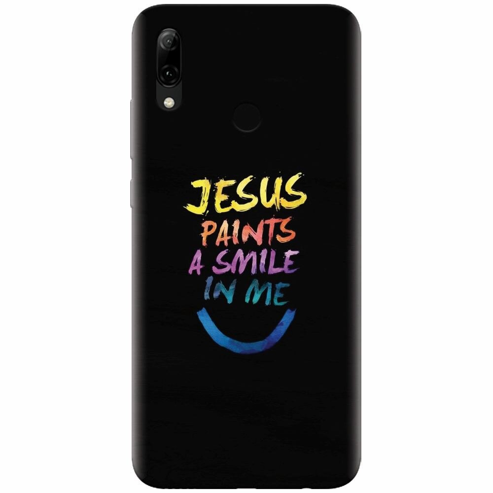 Husa silicon pentru Huawei P Smart Z, Jesus Paints A Smile In Me