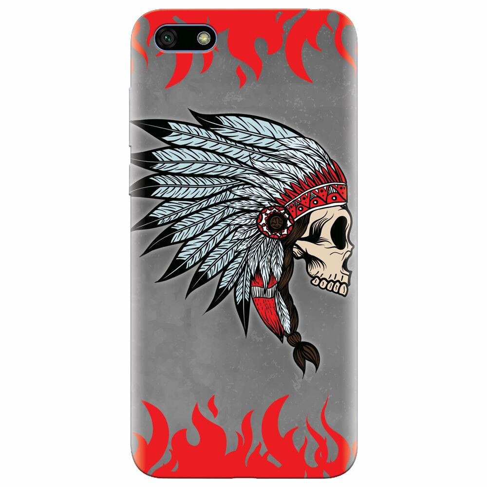 Husa silicon pentru Huawei Y5 2018, Indian Skull