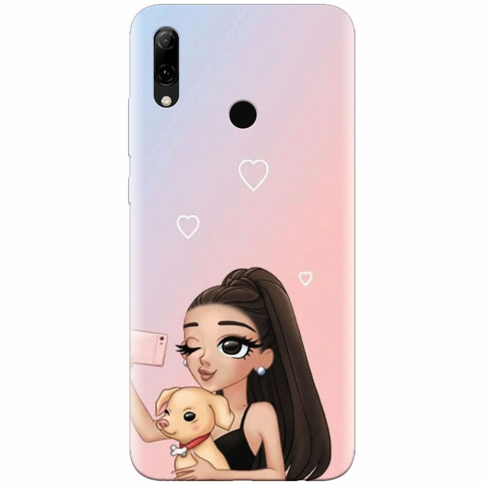 Husa silicon pentru Huawei P Smart Z, Selfie With Sweet Dog