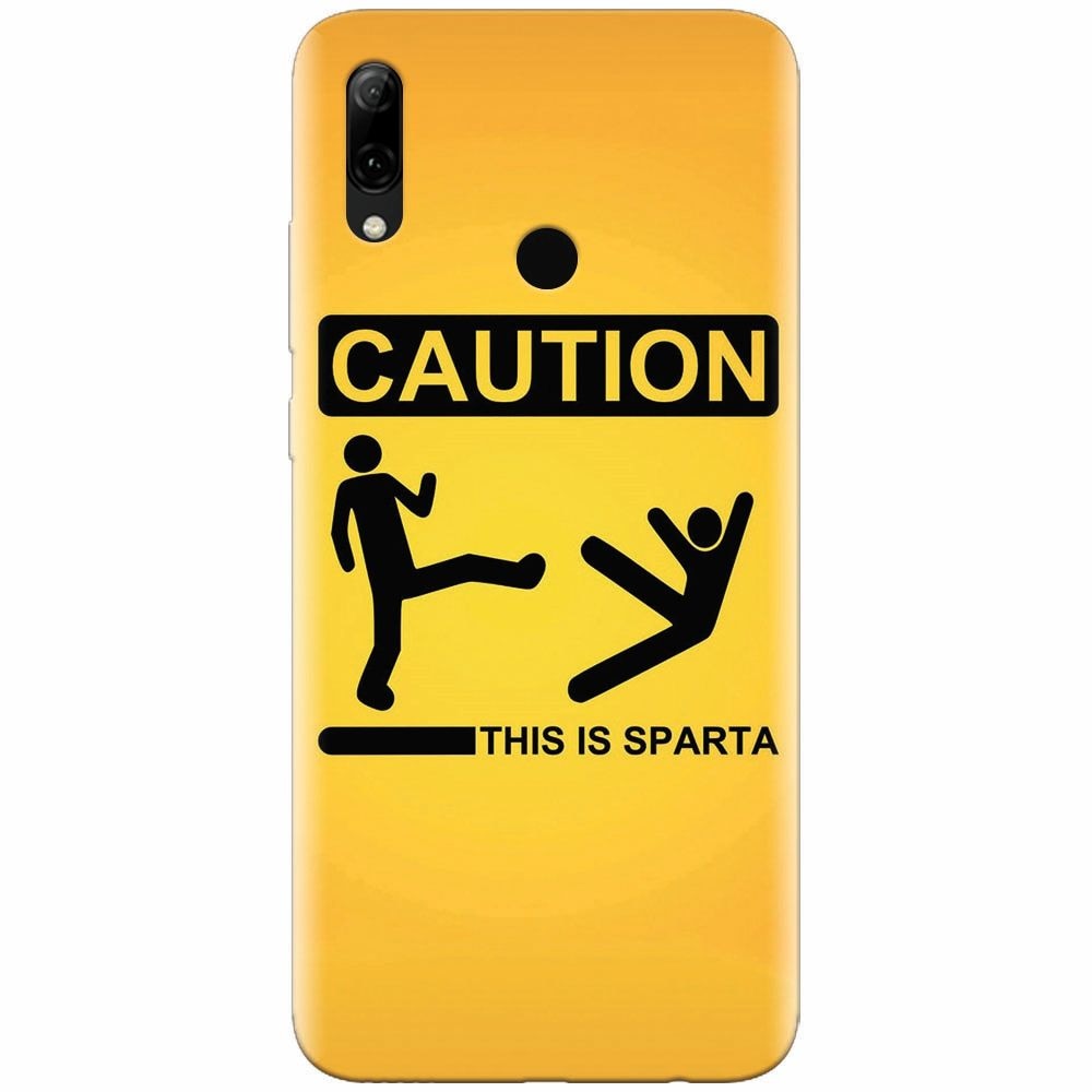 Husa silicon pentru Huawei P Smart Z, This Is Sparta Funny Illustration