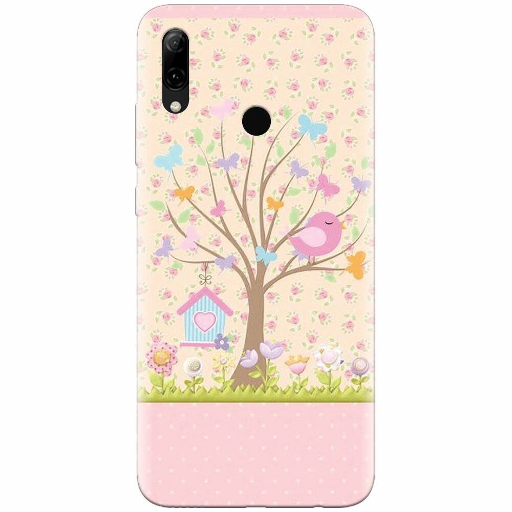 Husa silicon pentru Huawei P Smart Z, Cute Birdhouse