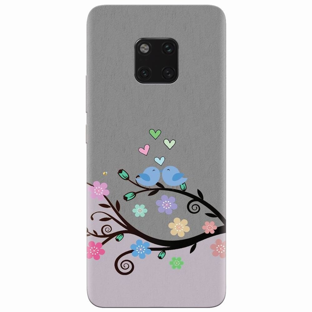 Husa silicon pentru Huawei Mate 20 Pro, Bird Love