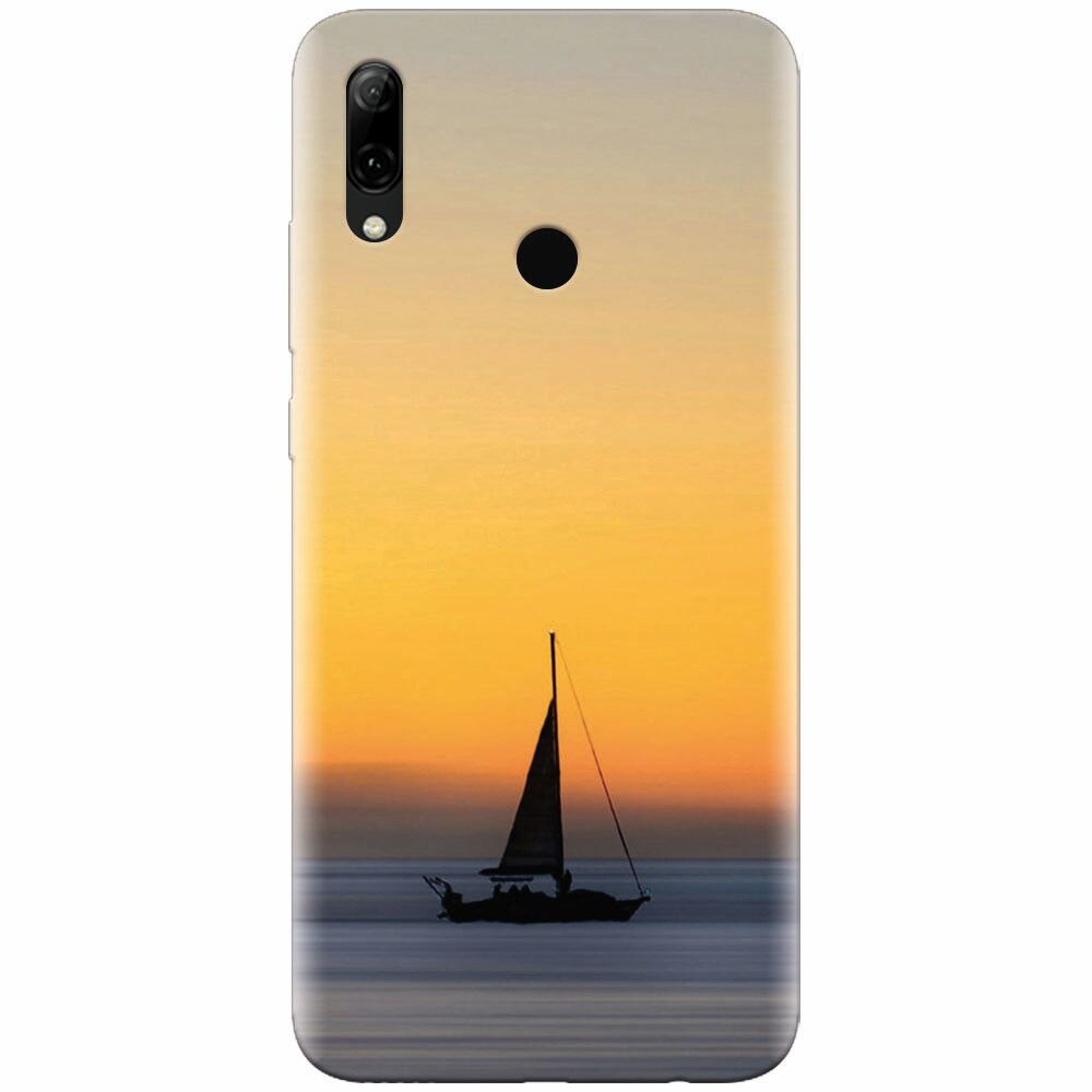 Husa silicon pentru Huawei P Smart Z, Wind Sail Boat Ocean Sunset
